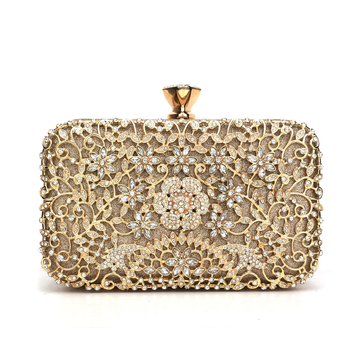 Hollow Out Style Diamonds Clutch Luxury Metal Rhinestones Evening Bags Flap Party Wedding Handbags Purse