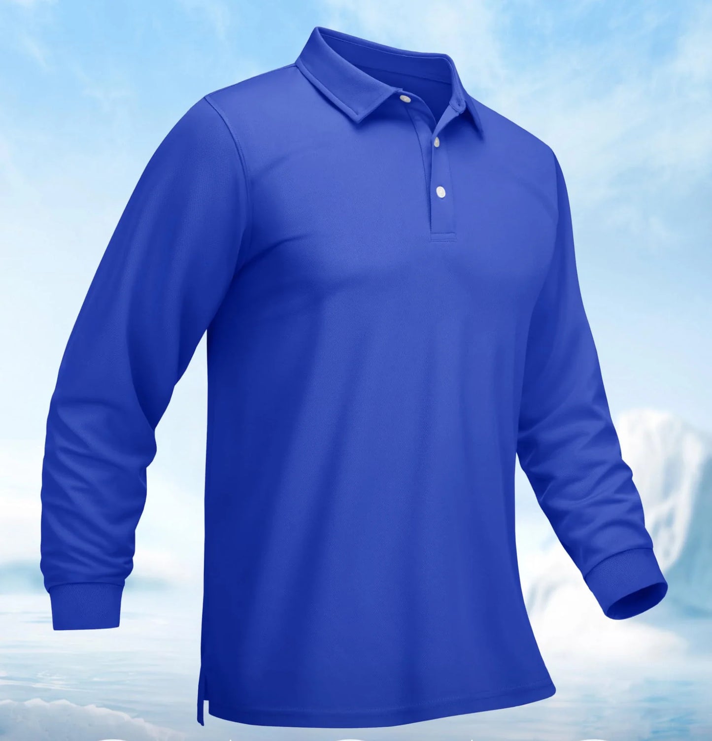 Men Sports Polo Shirts Quick Dry Golf T-shirts Breathable Work Shirts Casual Office Shirts Lightweight Top Long Sleeve