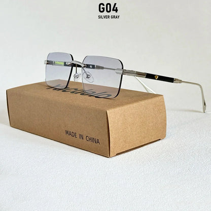 Rimless Sunglasses Women Trendy 2026 Metal Square Sunglass Men Luxury Fashion Glasses Vintage Dropshipping Lunette Soleil Femme