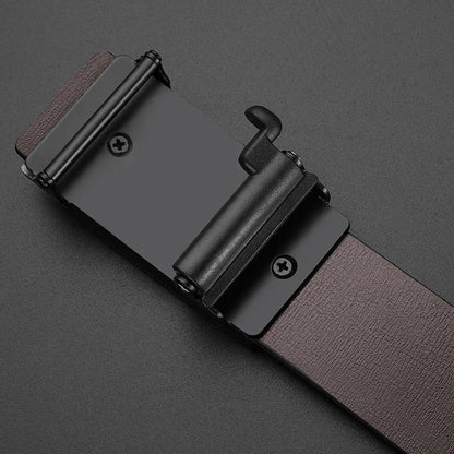 2025 New Men's Business Belt Alloy Automatic Buckle Belt Fashion Belt Luxury Jeans Belt PU Leather High-Quality Straps