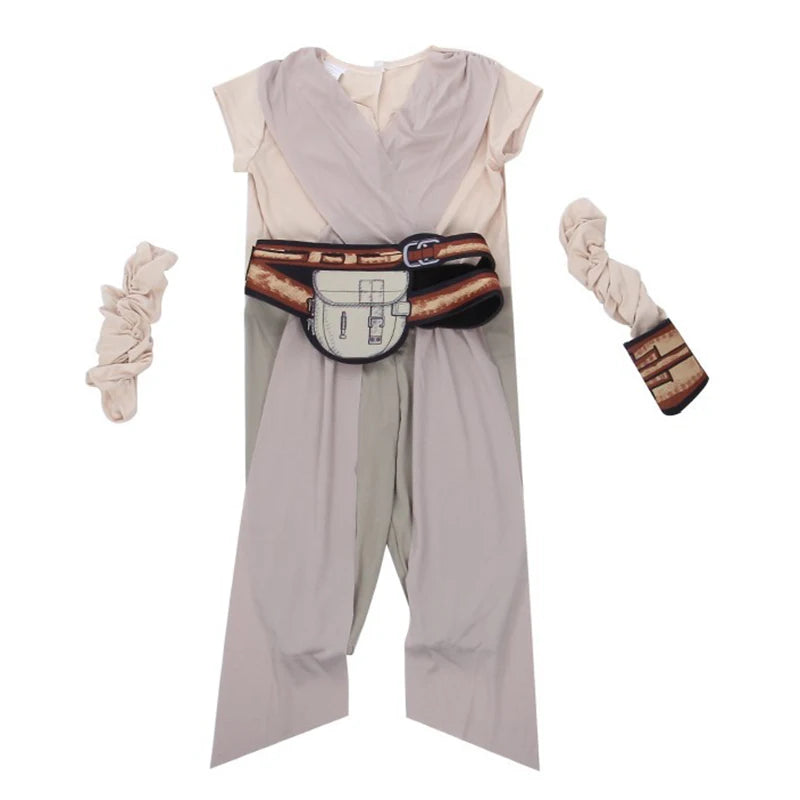 Jedi Warrior Full Set COSplay Costume For Kids Boys Girls Fancy Dress Jedi Cloak Cosplay Halloween Carnival Costume For Children