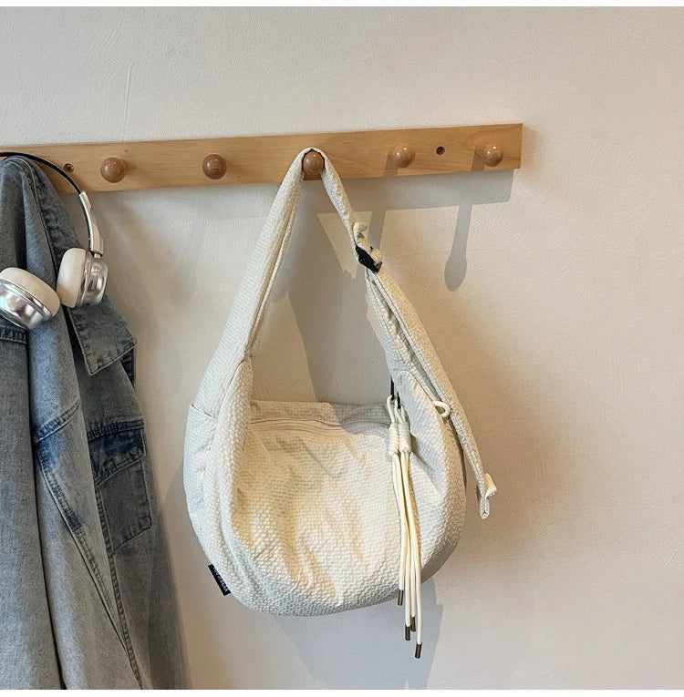 New Comfortable and Versatile Texture Hobo Bags Women Crossbody Bags Large Capacity Lightweight Casual Storage Bags Fashionable