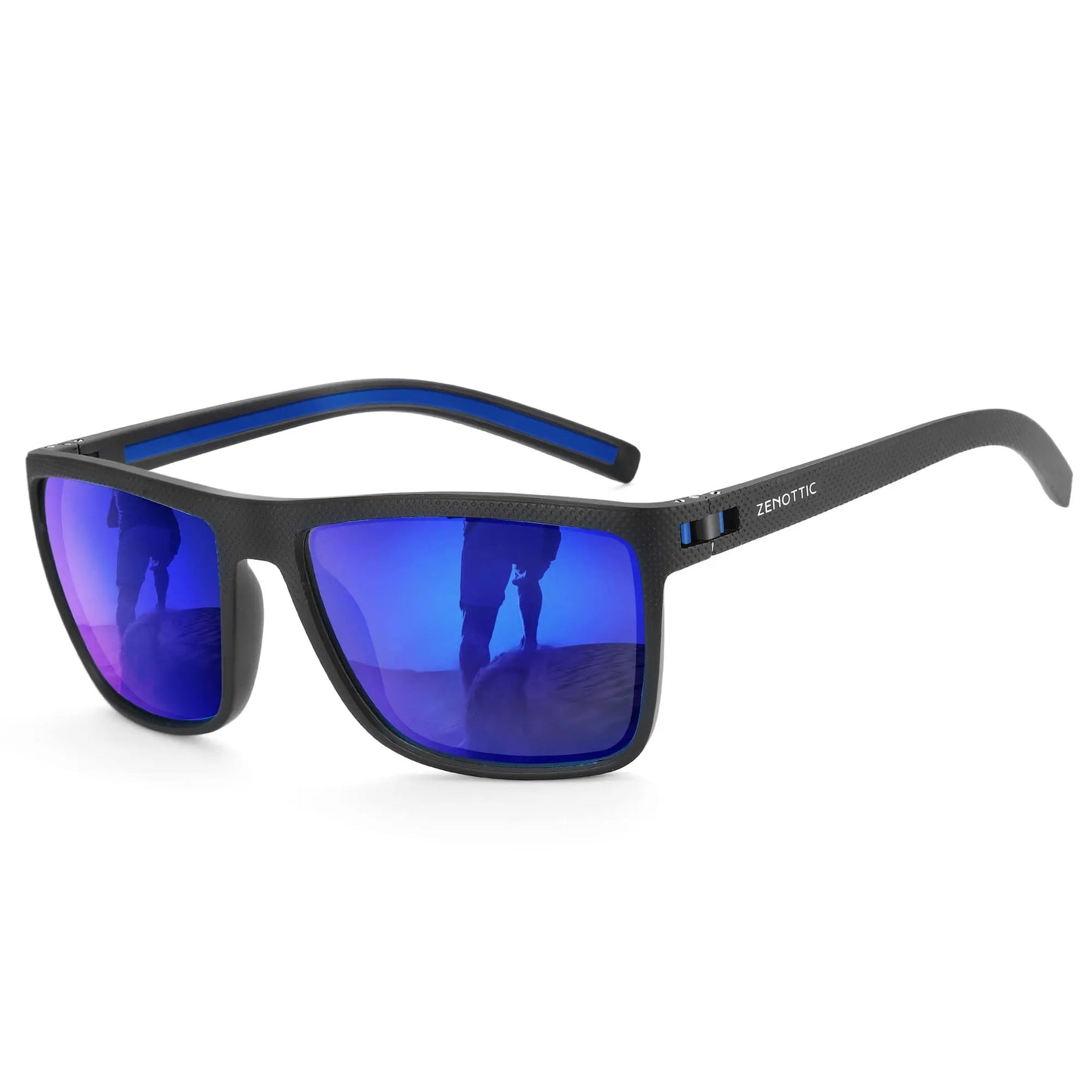 Polarized Sunglasses for Men Shades Lightweight TR90 Frame UV400 Protection Square Outdoor Trave Driving Sun Glasses