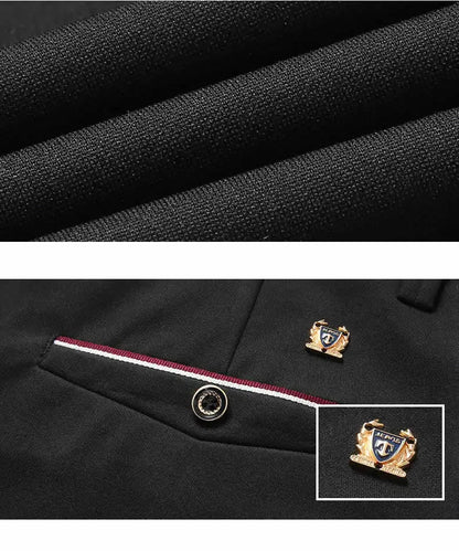Black Suit Pants for Men Spring and Autumn Stretchy and Non-Ironing Office Trousers Slim Fit Formal Pants for Men Dress Pants