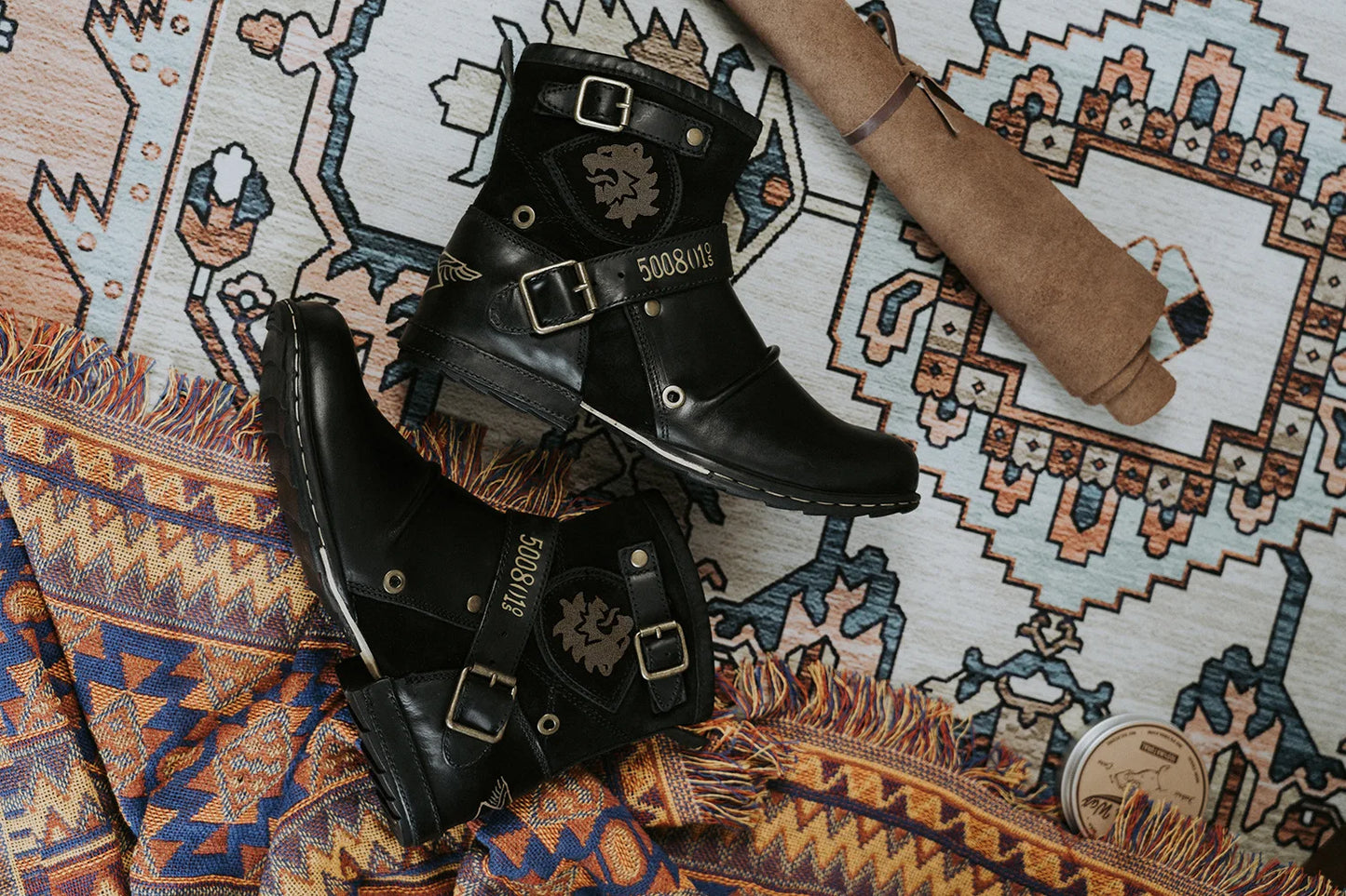 Men Boots Luxury Handmade Men Ankle Boots Metal Buckle Zipper Motorcycle Boots Outdoor Plus Size 39-48 Punk Bottines 2024