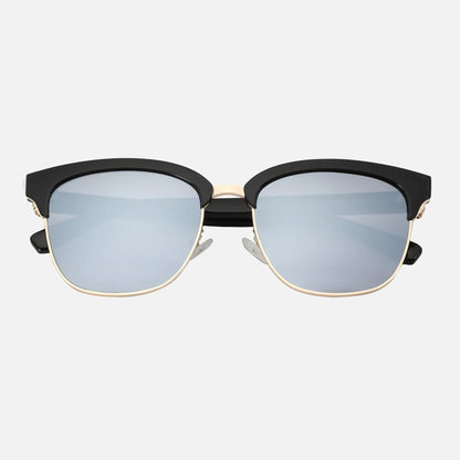 Fashion Half Frame Polarized Sunglasses High-quality Acetate Business Shade Unisex Square UV400 Certified Sun Glasses