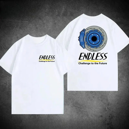 New JDM Modified Car Endless Brake T-shirt Breathable Sweat Absorption Short-sleeved Men's and Women's T-shirt Motorcycle Tee