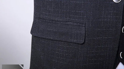 Mens Fashion Wedding Smart Casual 3 Piece Suit British Style High Quality Jacket Vest Trousers European American Banquet Look