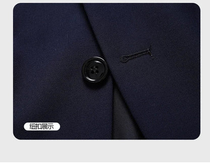 2026 Blazer New Men's Fashion Business Solid Color British Style Professional Work Groom Wedding Dress Best Man Blazer Jacket