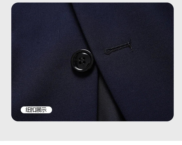 Solid Color Blazer New Men's Fashion Business Solid Color British Style Professional Work Groom Wedding Dress Best Man Blazer
