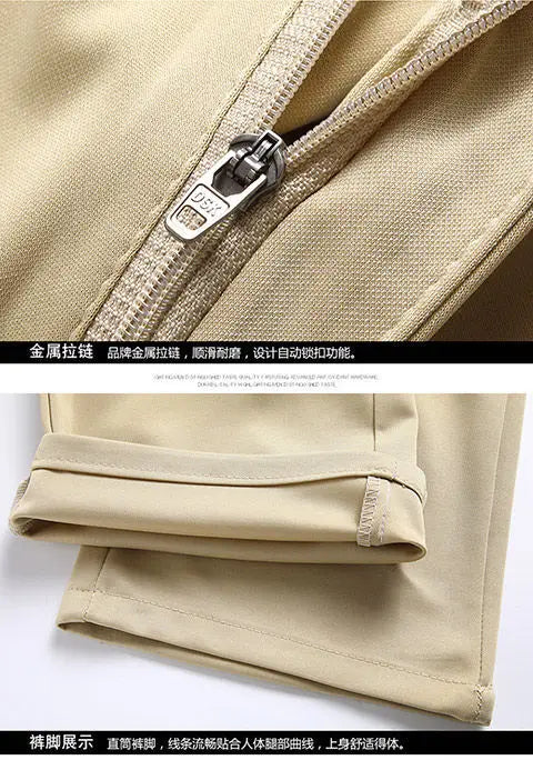 Fashion Men Business Suit Pants Korean Spring Summer Streetwear Male Clothes New Office Casual Solid Loose Straight Trousers 40