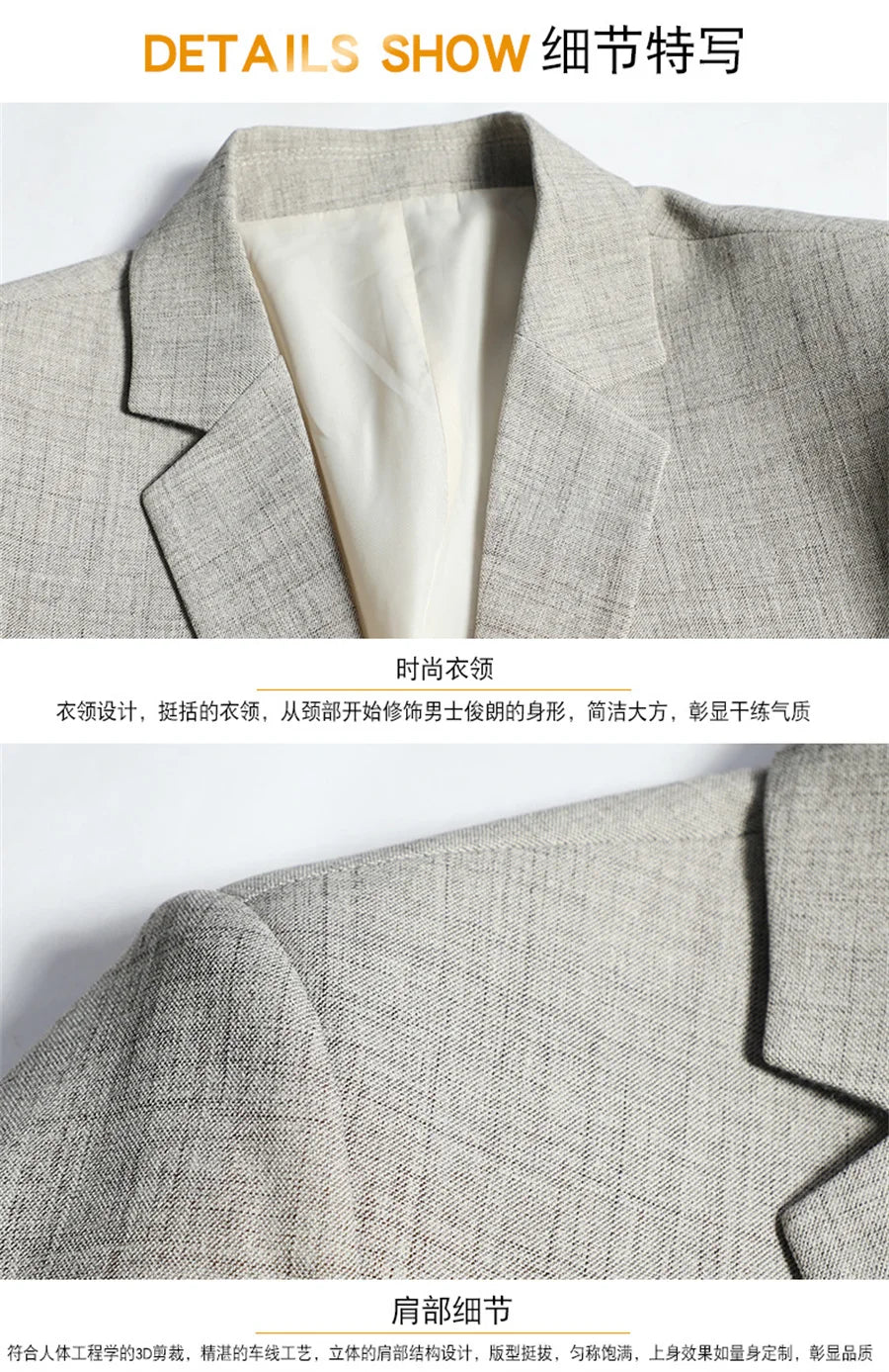 Sky Blue Men's Suit Jacket Thin Blazers Spring Autumn Solid Business Formal Wear Men Clothing Wedding Coat Oversize 4XL