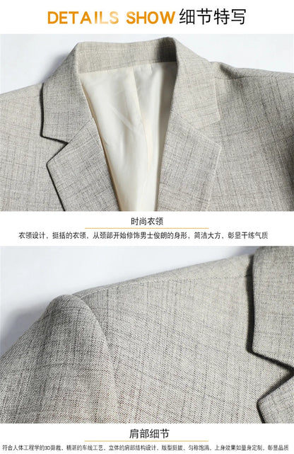 Sky Blue Men's Suit Jacket Thin Blazers Spring Autumn Solid Business Formal Wear Men Clothing Wedding Coat Oversize 4XL