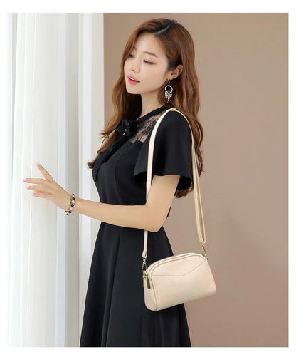 100% cowhide Womens New Korean Fashion Ladies Shoulder Bag Trend Handbags Retro Designer Luxury Female Totes Handbag for Girls