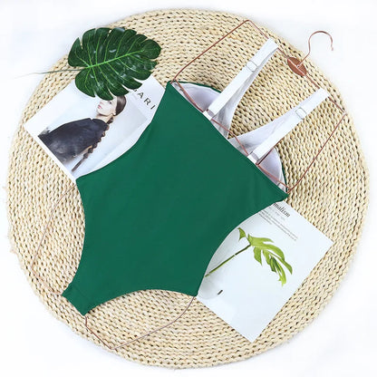 Sexy One-Piece Women Swimsuit 2024 Push Up Plus Size Swimwear Tummy Control Monokini Swimming Beach Wear Vintage Bathing Suit