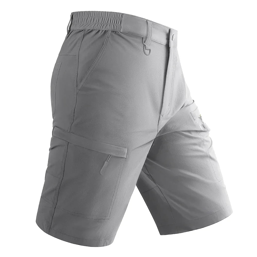 Waterproof Cargo Shorts Men's Summer Quick Dry Hiking Shorts Outdoor Multi-pockets Camping Training Work Shorts Man