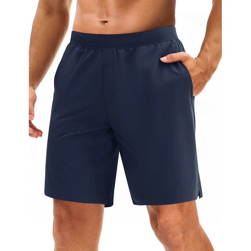 Men's UPF 50+ Athletic Running Shorts 8 inches Quick Dry Lightweight Workout Gym Sports Hiking Shorts with 3 Pockets