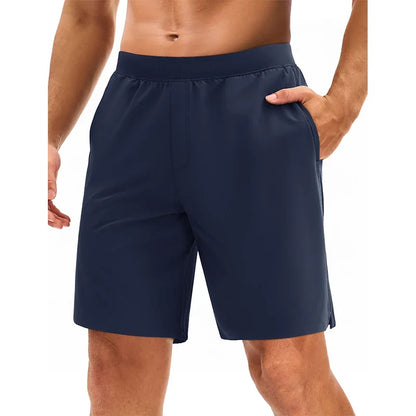 Men's UPF 50+ Athletic Running Shorts 8 inches Quick Dry Lightweight Workout Gym Sports Hiking Shorts with 3 Pockets