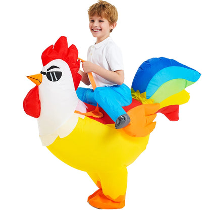Kids Child Dinosaur Inflatable Costume Unicorn Dress Suits Anime Purim Halloween Party Cosplay Costumes for Boys Girls