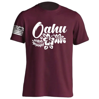 Men's Cotton Shirt OAHU HAWAII SURFING Distressed TShirt Unisex Surf Board Beach Tee Tops Summer Fashion Casual Short Sleeves
