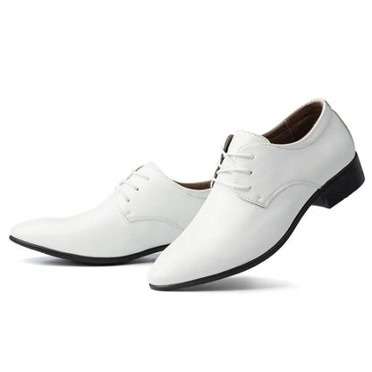 Men's Red Patent Leather Wedding Groomsmen Shoes Low Block Heel Business Formal Dress Shoes Trendy Casual Footwear