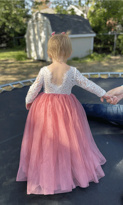 Princess Party Lace Flower Girl Dress Baby Kids Summer Wedding Birthday Dresses Children Clothing 2 4  6 8 10 12 14