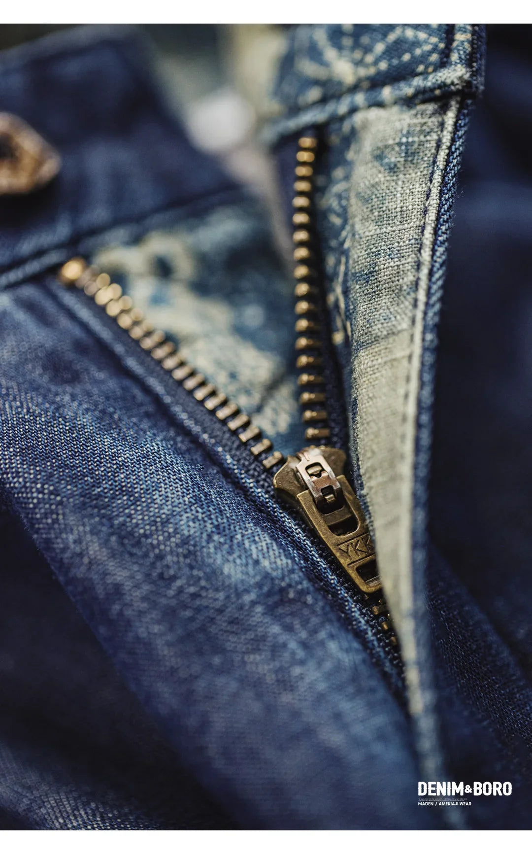 Maden Men's American Retro Slub Texture Washed Denim Shorts Vintage Cloth Spliced Five Inch Loose Casual Workwear Daily Trousers