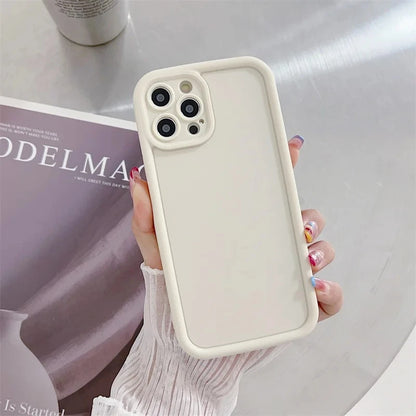 Luxury Candy Color Soft TPU Case For iPhone 17 Air 16 14 15 Pro Plus 13 12 11 Pro Max 16e Shockproof Silicone Phone Cover Fundas