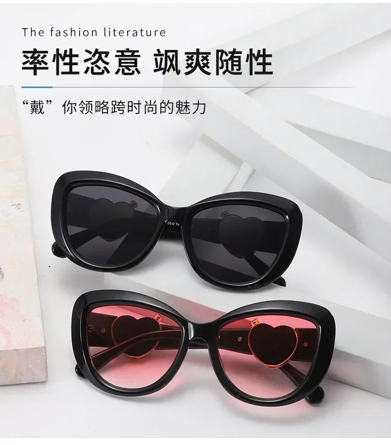2025 New Trendy Fashion Cat Eye Women Sunglasses Oversized Oval Sun Glasses Ladies UV400 High Quality Light Luxury Sunshade
