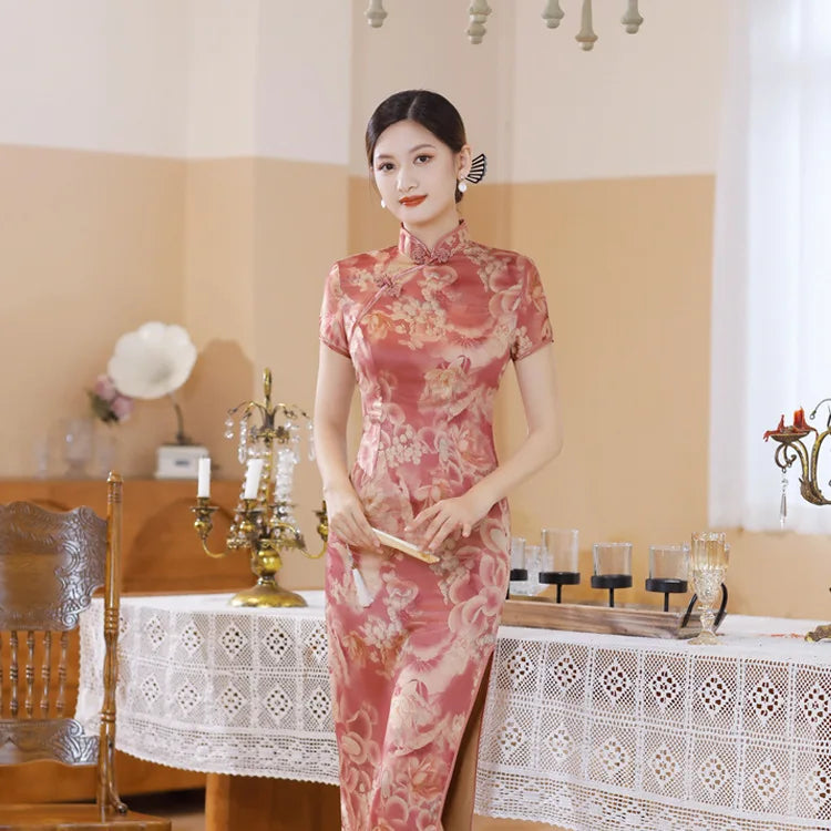 Fashion Clothes Party Vintage Casual Summer Elegant Traditional Chinese Clothing Cheongsams Chinese Dress Qipao Ethnic Style