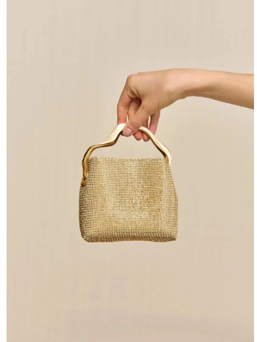 Luxury Satin Bucket Bag Women's Handbag Crystal Shiny Rhinestone Diamond Evening Bag Wedding Party Clutch Purse Crossbody Bag