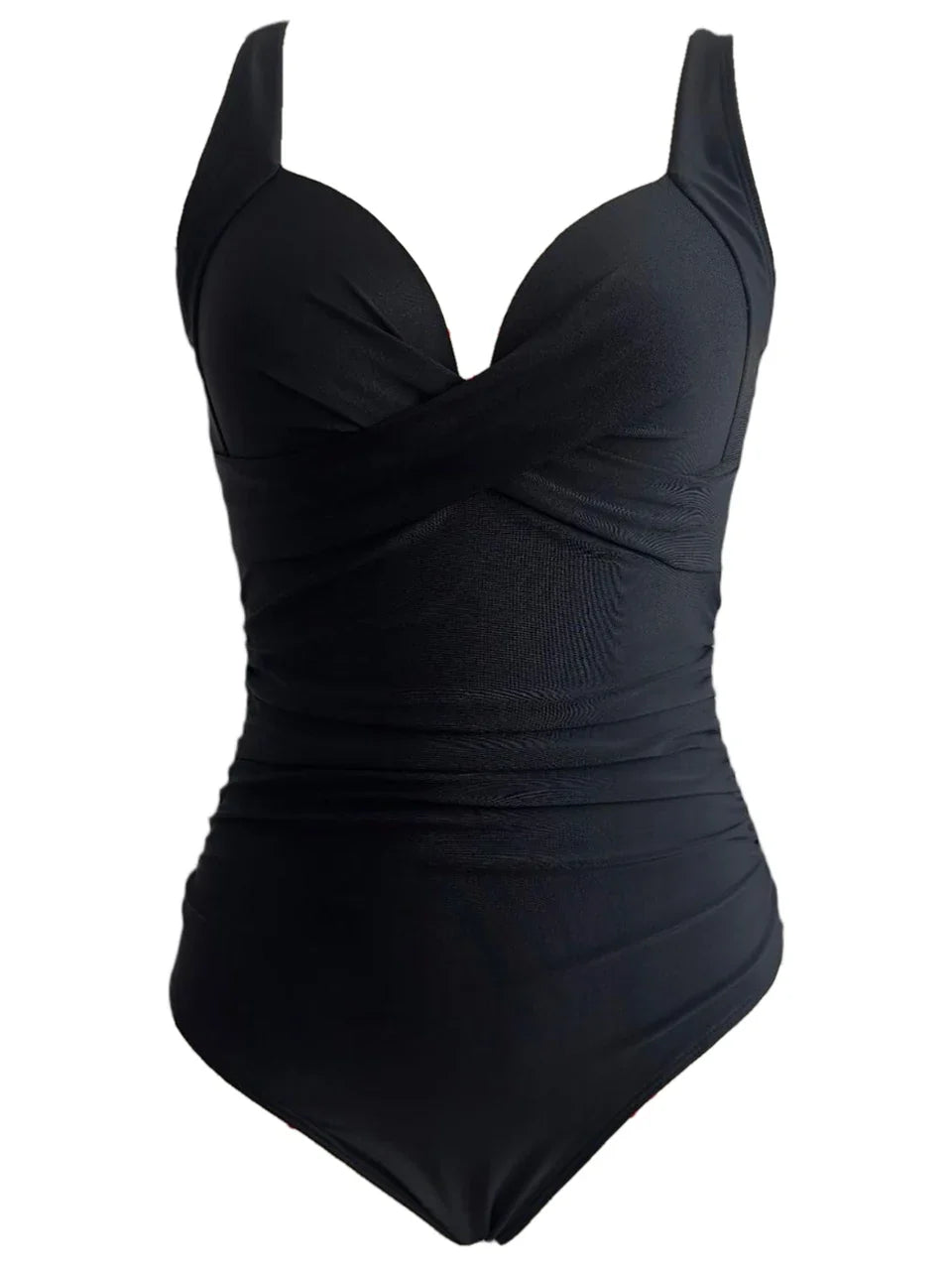 2026 Plain Ruched Swimsuit Women One Piece Solid Swimwear Female Beachwear Bathers Bathing Swimming Swim Bodysuit Summer
