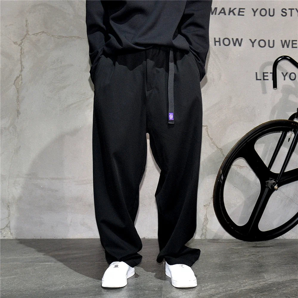 Japanese Vintage Casual Baggy Pants Mens Clothing High Quality Trend Straight Pants Fashion Loose Trousers Streetwear Pants Male