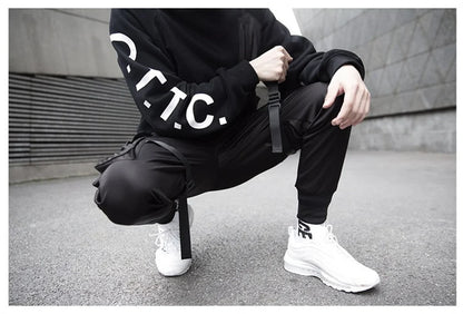 Black Hip Hop Cargo Pants Summer Versatile Fashion Brand Trousers Fashion Loose Gothic Korean Sweatpants Streetwear Males