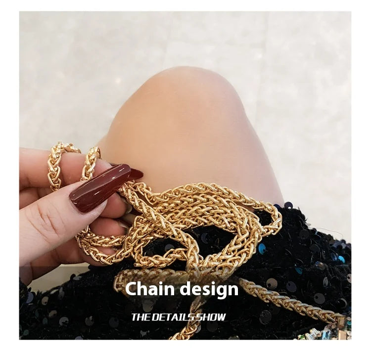 Rhinestone Evening Clutch Bag 2025 Diamond Women Banquet Party Wedding Fashion Messenger Purse Chain Small Shoulder Bag