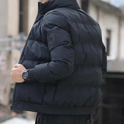 Men's Cotton Warm Jacket - 2025 Winter Fashion Trend - Short Warm Men's Jacket - Thick and Casual Warm Jacket - Men's Trench Coa