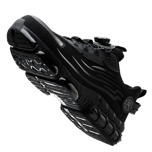  Rotary Button New Safety Shoes Men Anti-impact Anti-piercing Work Shoes Fashionable Men's Sports Shoes Air Cushion Work Shoes
