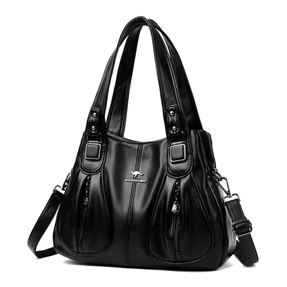 100% Genuine Leather Women Handbag Fashion Girls Top-Handle Bucket Bag Soft Cowhide Female Shoulder Bags Women Crossbody Bag Sac