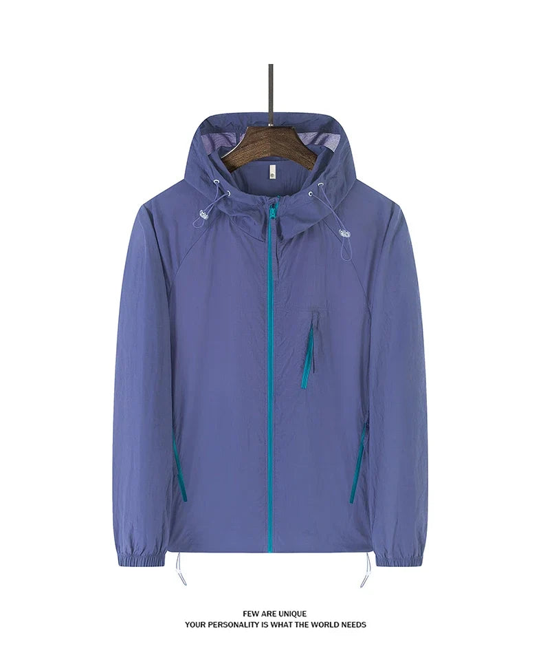 Summer Windbreaker Men Women Lightweight Sun Protection Jacket Unisex Camping Climbing Hiking Outdoor Waterproof Coat