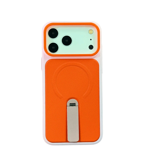 High Quality Tech Woven Magnetic Phone Cases For IPhone17 16 15 14 13 12 Pro Max Air Plus For Magsafe 360°Rotating Bracket Cover