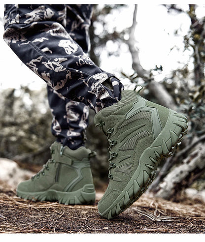 Men's Desert Combat Boots Men Ankle Boots Male Hiking Shoes Tactical Boots Big Size 39-46 Work Safety Shoes Motocycle Boots