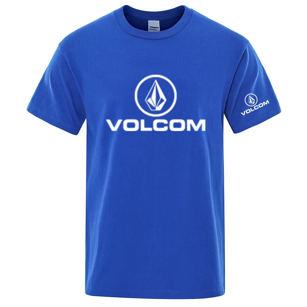 VOLCOM 2025 New Men's Quick Dry Ordinary Designer Thin Short Sleeve Sport T Shirt Fitness Breathable Versatile Tops