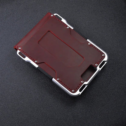 leather Credit Card Holder Wallets Men Brand Rfid Black brown Magic mutifunciton  Slim Mini Wallet Small Money Bag Male Purses