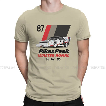 Gran Turismo Racing Game TShirt for Men Walter Rohrl Pikes Peak 87 Humor Summer Tee T Shirt High Quality New Design Loose