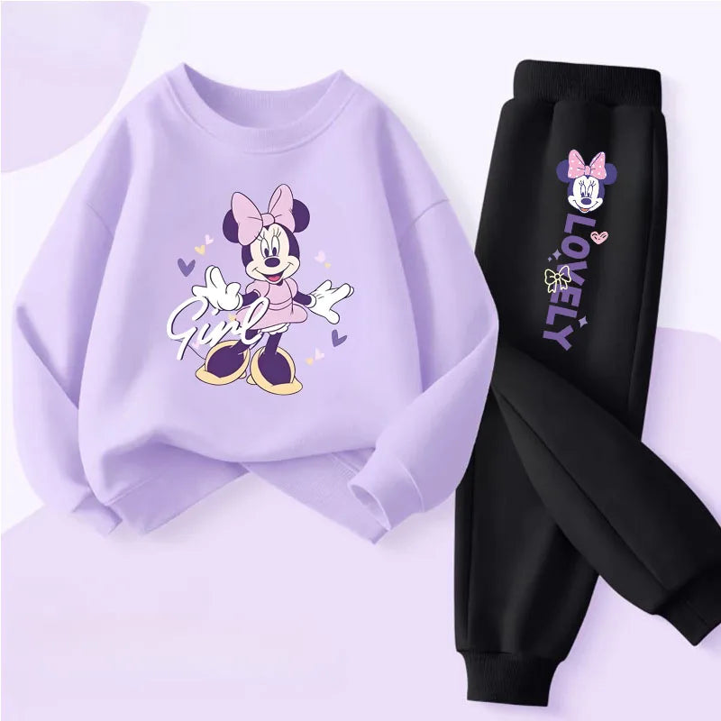 Spring Autumn New Style Children's Clothing Sets Baby Girls O Neck Sweatshirt Pants Two Piece Set Kids Breathable Thin Tracksuit