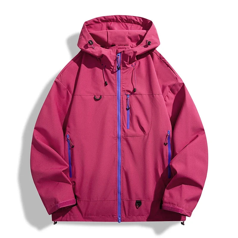 Unisex Waterproof Windbreaker Outdoor Sport Windproof Single-Layer Jacket Men Women Hiking Climbing Trekking Rain Coat