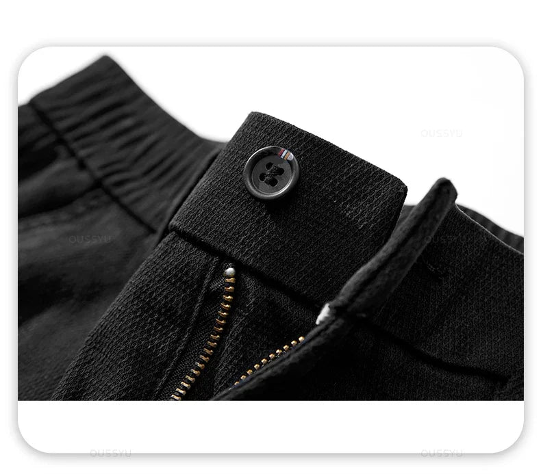 2025 New High Quality Soft Lyocell Fabric Jeans Men Elastic Waist Loose Straight Four Seasons Denim Trousers Male Plus Size 5XL