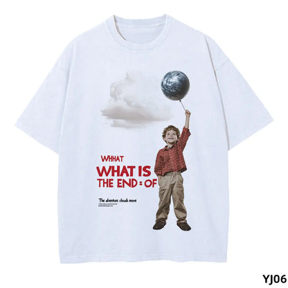 Anime Pain Printed T Shirt Men Retro Washed 100% Cotton Tops Tees Harajuku Tshirt 2023 Streetwear Hip Hop Male T-shirts