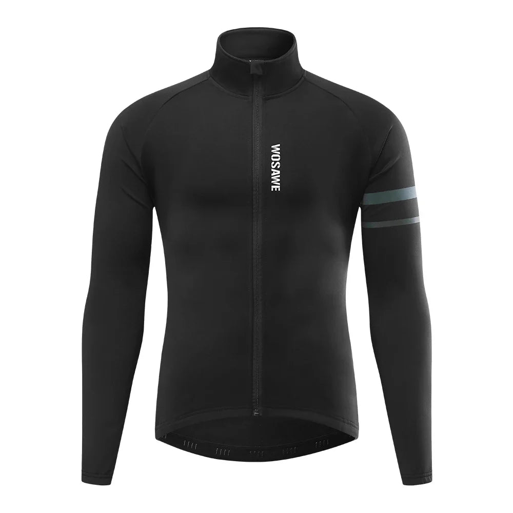 Men'sThermal Winter Cycling Jacket Fleece Lining Long Sleeve Jersey Windproof Running Riding Ciclismo Cycling Clothing
