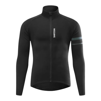 Men'sThermal Winter Cycling Jacket Fleece Lining Long Sleeve Jersey Windproof Running Riding Ciclismo Cycling Clothing